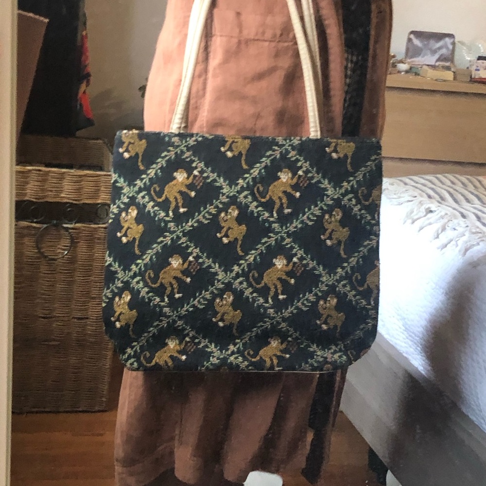 Vintage monkey shoulder bag laptop bag